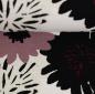 Mobile Preview: Baumwoll Jersey Blüten Schwarz/Altrosa auf Cremeweiß